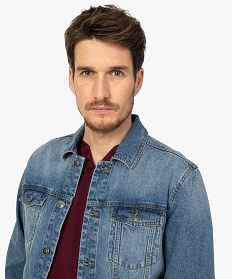 veste homme en jean coupe droite bleu vestes de costume9469701_2