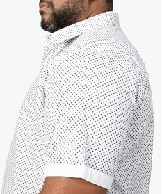 chemise homme a manches courtes avec petits motifs imprime chemise manches courtes9470201_2