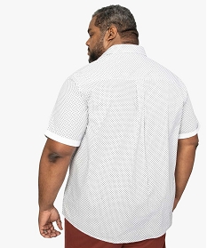 chemise homme a manches courtes avec petits motifs imprime chemise manches courtes9470201_3