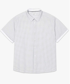 chemise homme a manches courtes avec petits motifs imprime chemise manches courtes9470201_4