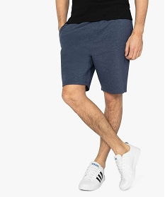 bermuda homme en maille molletonnee bleu shorts et bermudas9475301_1