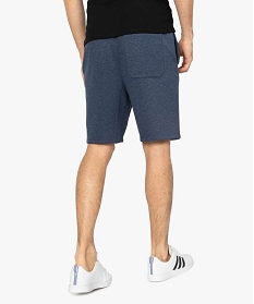 bermuda homme en maille molletonnee bleu shorts et bermudas9475301_3