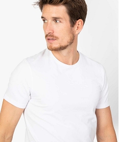 tee-shirt homme uni a manches courtes en coton bio blanc9483301_2