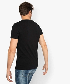 tee-shirt homme uni a manches courtes en coton bio noir9483601_3