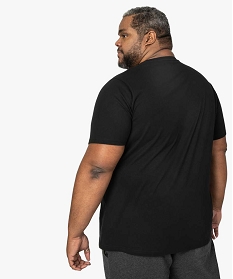 tee-shirt homme col v contenant du coton bio noir tee-shirts9485001_3