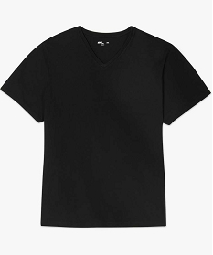 tee-shirt homme col v contenant du coton bio noir tee-shirts9485001_4