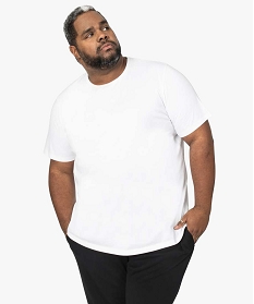 tee-shirt homme uni a manches courtes en coton bio blanc9485201_1