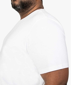 tee-shirt homme uni a manches courtes en coton bio blanc9485201_2