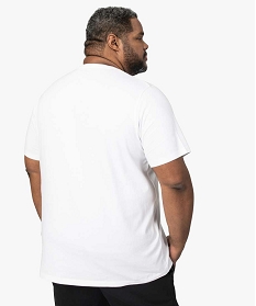 tee-shirt homme uni a manches courtes en coton bio blanc9485201_3