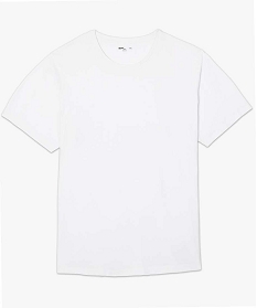 tee-shirt homme uni a manches courtes en coton bio blanc9485201_4