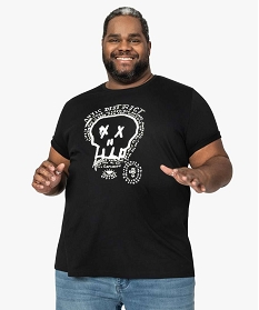 tee-shirt homme avec motif tete de mort noir9486401_1