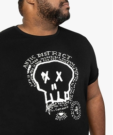tee-shirt homme avec motif tete de mort noir9486401_2