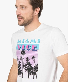 tee-shirt homme imprime a manches courtes - miami vice blanc tee-shirts9488301_2
