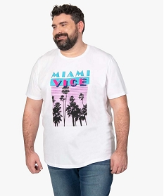tee-shirt homme a manches courtes imprime - miami vice blanc tee-shirts9490001_2
