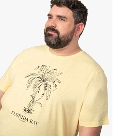 tee-shirt homme avec large motif palmier jaune9490101_2