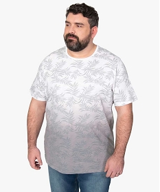 tee-shirt homme a motif feuillage blanc9492101_1