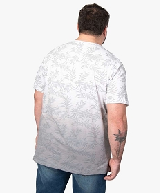 tee-shirt homme a motif feuillage blanc tee-shirts9492101_3