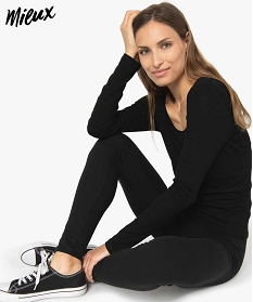 leggings femme uni contenant du coton bio noir leggings et jeggings9494201_1