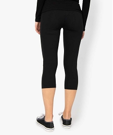 leggings femme contenant du coton bio longueur mollet noir9494301_3