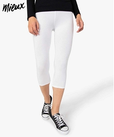 leggings femme contenant du coton bio longueur mollet blanc leggings et jeggings9494401_1