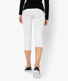 leggings femme contenant du coton bio longueur mollet blanc leggings et jeggings9494401_3