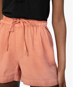 short femme en lyocell orange shorts9496301_2