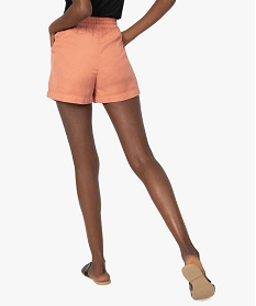 short femme en lyocell orange shorts9496301_3