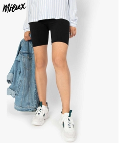 cycliste femme uni contenant du coton bio noir shorts9497901_1