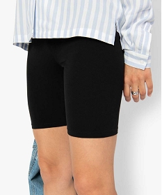 cycliste femme uni contenant du coton bio noir shorts9497901_2