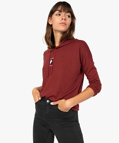 TEE-SHIRT BROWN SWEAT BORDEAUX:40281500060-Polyester////