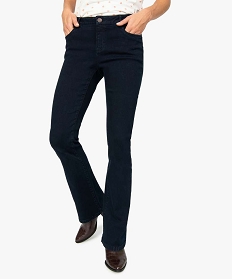 jean femme coupe bootcut avec surpiqures contrastantes bleu pantalons jeans et leggings9500801_1