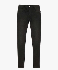 jean femme coupe skinny avec zip en bas de jambe noir pantalons jeans et leggings9501801_4