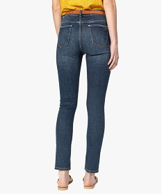 jean femme coupe slim taille normale avec ceinture en velours bleu pantalons jeans et leggings9502701_3