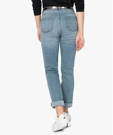 jean femme coupe regular taille normale avec ceinture gris pantalons jeans et leggings9502801_3