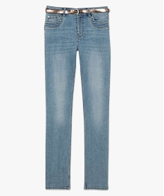 jean femme coupe regular taille normale avec ceinture gris pantalons jeans et leggings9502801_4