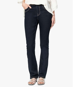 jean femme coupe regular taille normale avec ceinture bleu pantalons jeans et leggings9502901_1