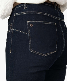 jean femme coupe regular taille normale avec ceinture bleu pantalons jeans et leggings9502901_2