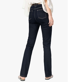 jean femme coupe regular taille normale avec ceinture bleu pantalons jeans et leggings9502901_3