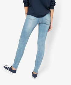 jean femme coupe slim avec taille haute et ceinture a double boucle bleu pantalons jeans et leggings9503601_3
