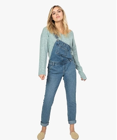 salopette femme en jean coupe large bleu9503701_1