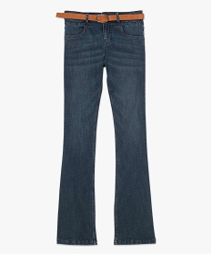 jean femme bootcut taille normale avec ceinture bleu pantalons jeans et leggings9504201_4