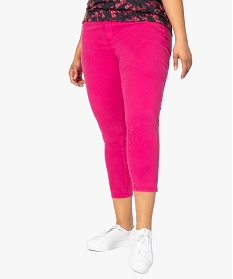 pantacourt femme en loocell avec bas zippe rose pantalons et jeans9504501_1