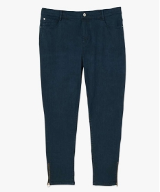 pantacourt femme en loocell avec bas zippe bleu pantalons et jeans9504601_4