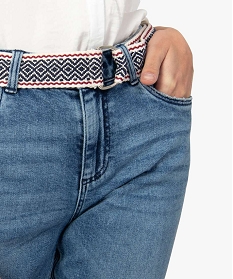 jean femme coupe boyfriend avec ceinture tissee gris pantalons jeans et leggings9504701_2