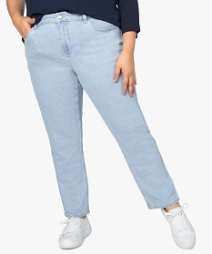 pantalon femme coupe slim longueur 78eme bleu pantalons et jeans9505001_1