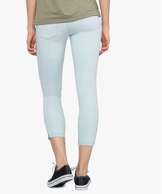 jean femme coupe slim longueur 78eme avec bas zippe bleu pantalons jeans et leggings9505101_3