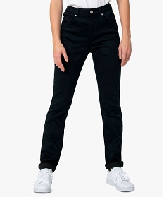 pantalon femme coupe regular en stretch noir9506501_1