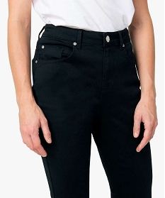 pantalon femme coupe regular en stretch noir9506501_2