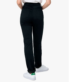 pantalon femme coupe regular en stretch noir9506501_3