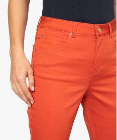 pantalon femme coupe regular en stretch orange pantalons9506701_2